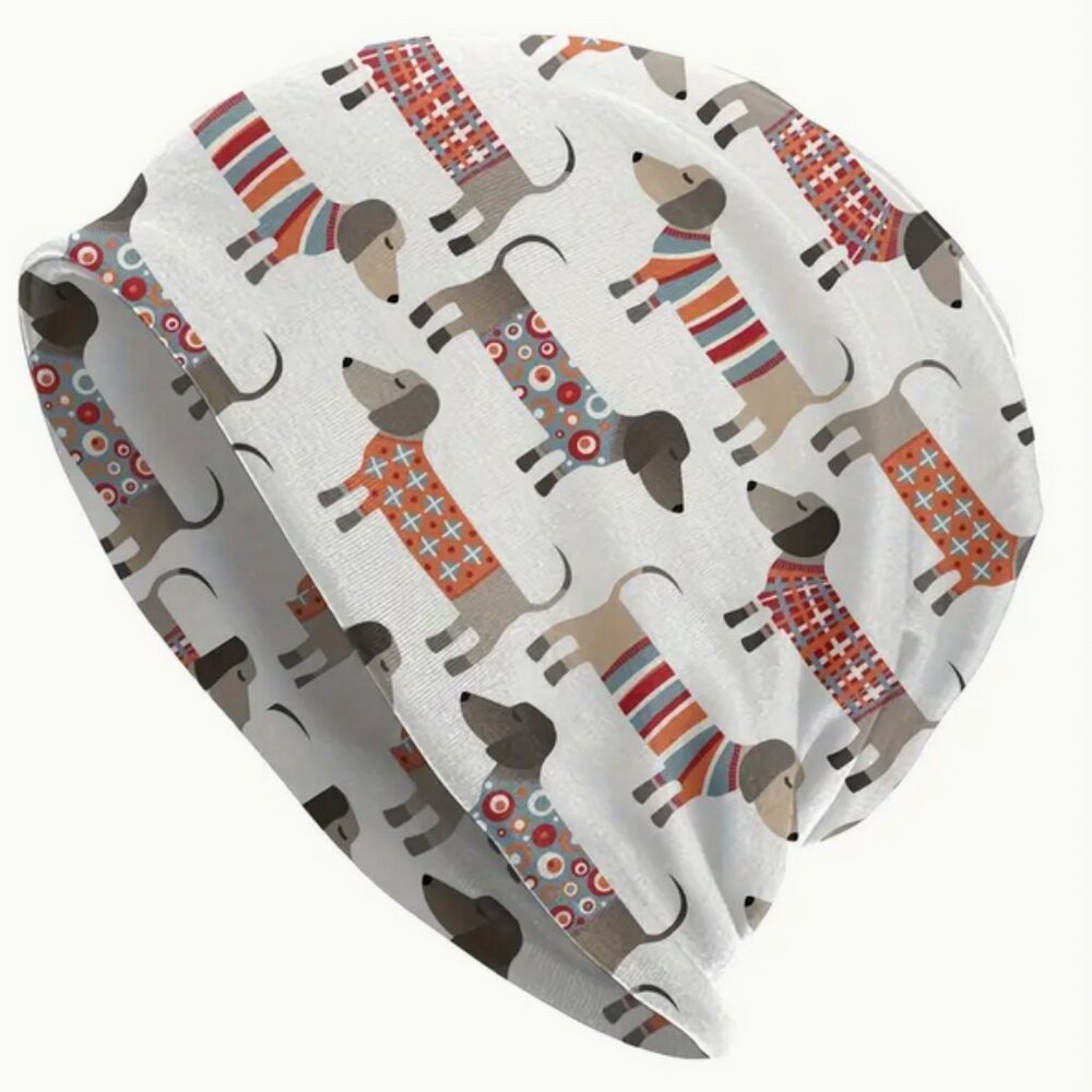 Sweater Weather Dachshund Beanie Skully NWT